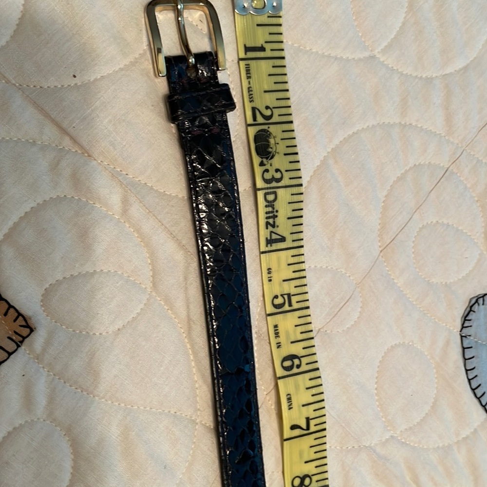 Black snakeskin belt